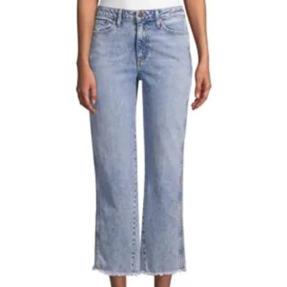 AO LA Alice + Olivia Perfect Cropped Kick Flare Jeans in Rebel Rebel Size 29 - Picture 1 of 11